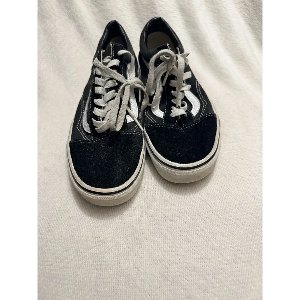 Vans Old Skool Black White Shoes Mens 8 Womens 9.5 Skate Low Classic
